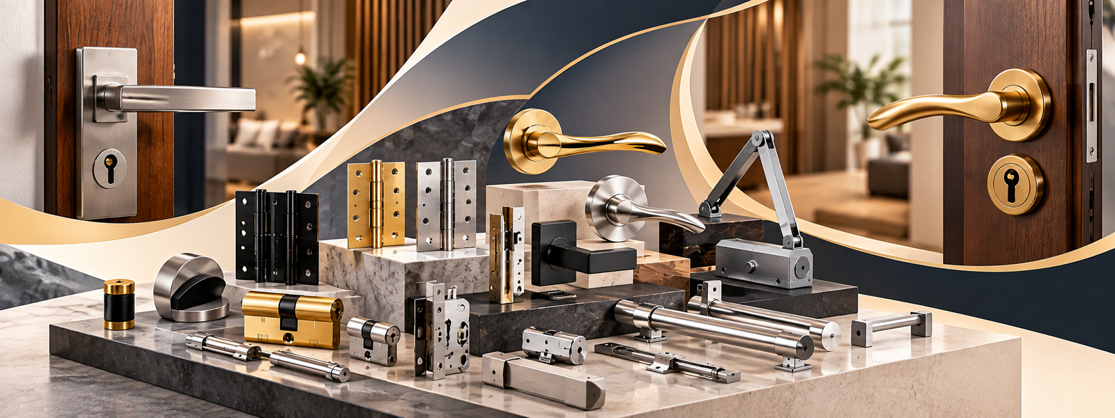 Ensta mortise lock, chrome finish